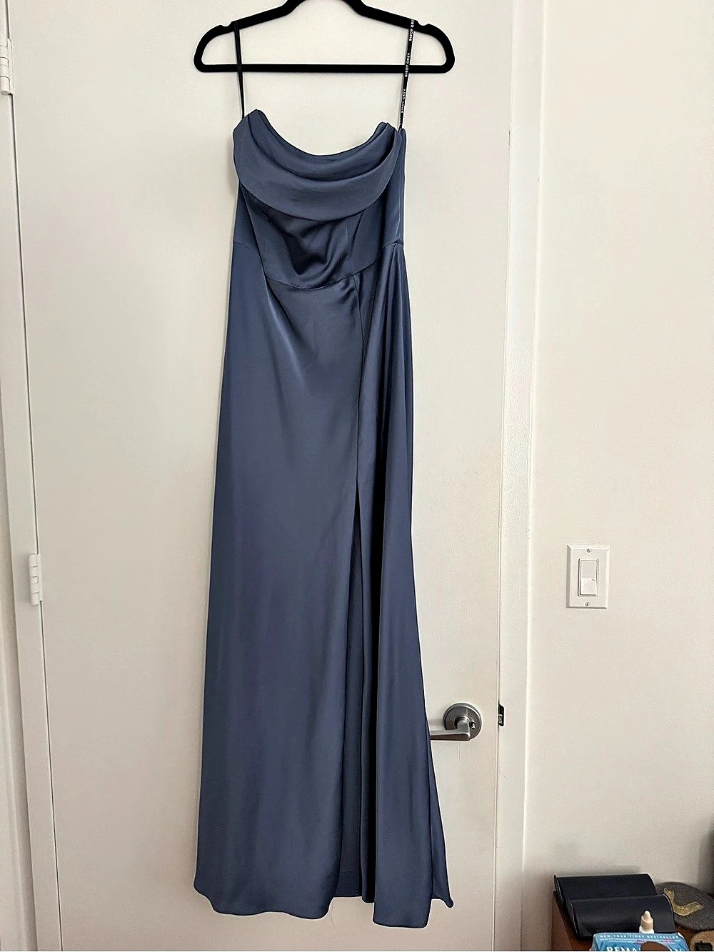 Birdy Grey Dress Draped Maxi in Blue